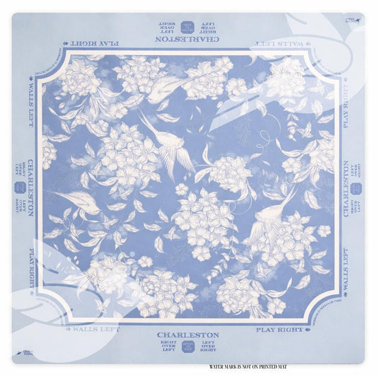 Mahjong playing mat Navy Blue Mahjong neoprene mat Light blue mahjong mat