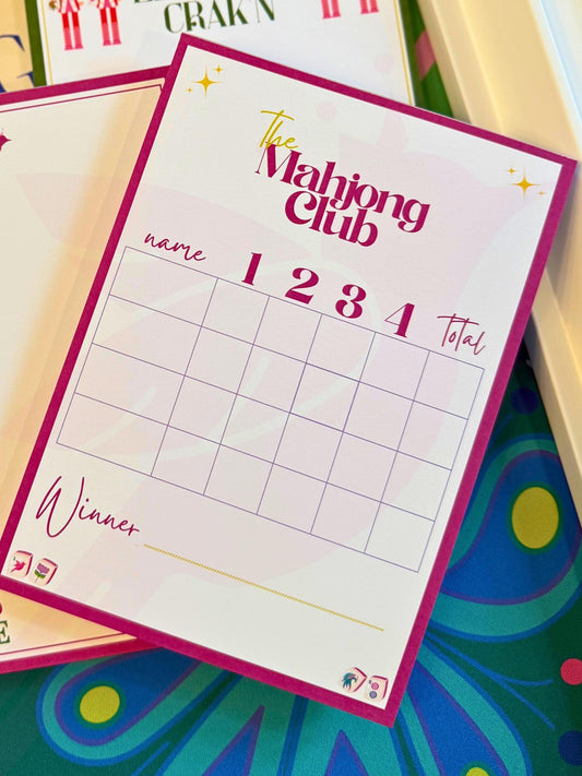 Mahjong Scorecard Notepad