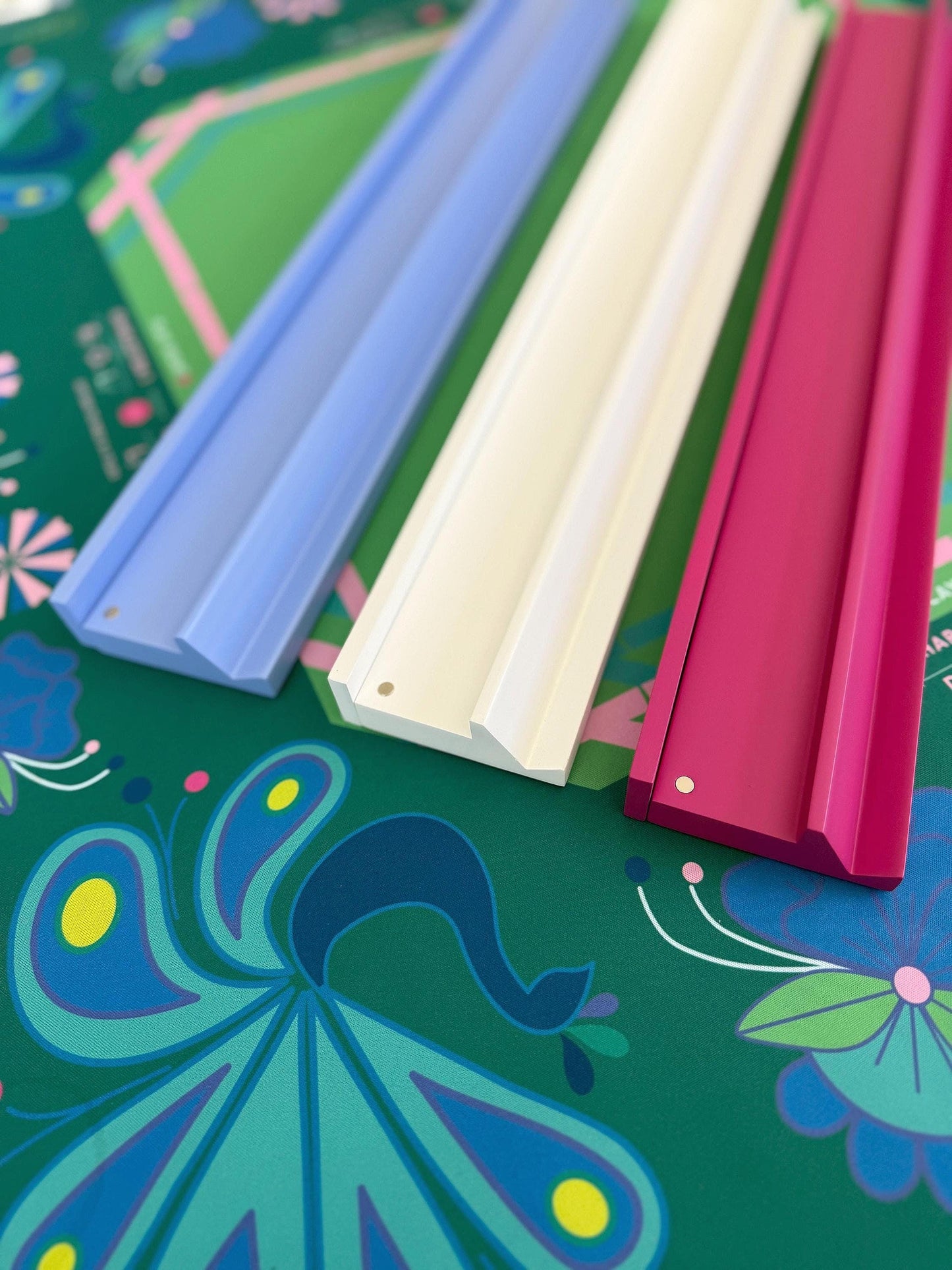 Wooden Mahjong Rack with Magnetic Pusher – Set of 4 19" racks