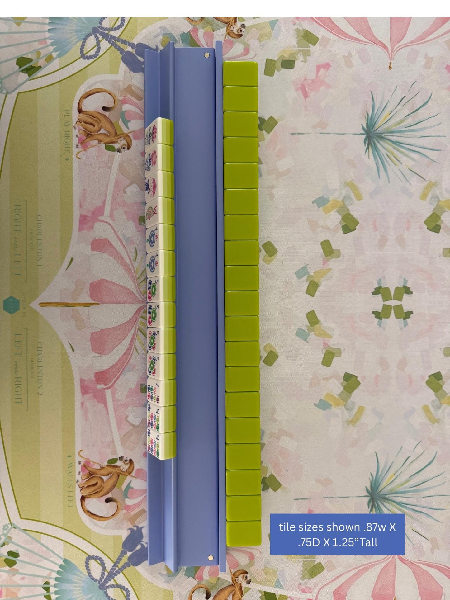 Wooden Mahjong Rack with Magnetic Pusher – Set of 4 19" racks