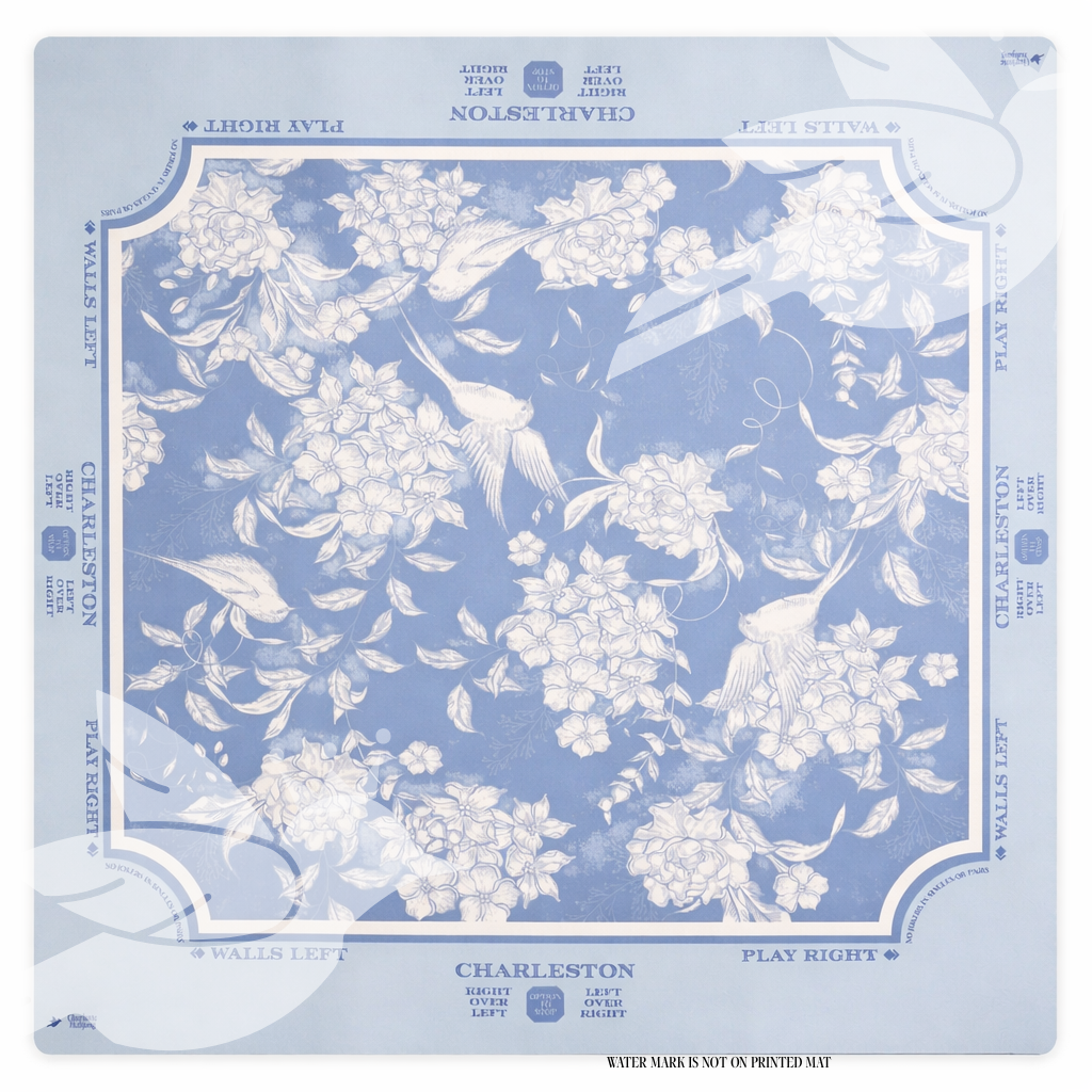 Mahjong playing mat Navy Blue Mahjong neoprene mat Light blue mahjong mat